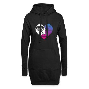 Vertigirl Climbing Coeur Escalade Bouldern - Sweat-shirt à capuche long Femme - noir - Devant