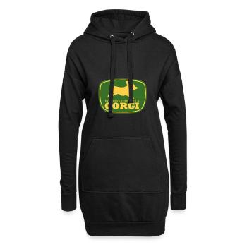Nichts rennt so wie mein Corgi - Hoodie-Kleid - Schwarz - Vorne