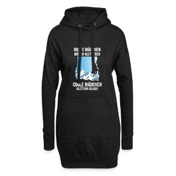 Brave Mädchen Kletterer Coole Mädchen klettern - Hoodie-Kleid - Schwarz - Vorne
