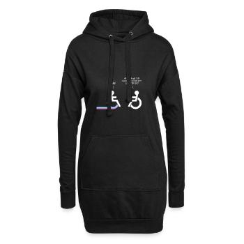 Rollstuhl Letzte Einhorn überfahren Geschenk retro - Hoodie-Kleid - Schwarz - Vorne