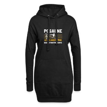 Posaune Posaunist - Hoodie-Kleid - Schwarz - Vorne