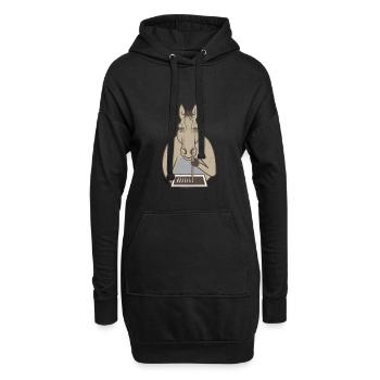 Keta Ketamin Pferd Drug Party Festival Outfit - Hoodie-Kleid - Schwarz - Vorne