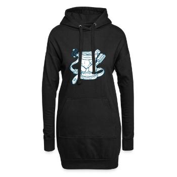 Chalk Climbing Klettern Bouldern - Hoodie-Kleid - Schwarz - Vorne