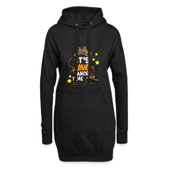 SON TEMPS DE DANSE EN LIGNE Line dance line dance - Sweat-shirt à capuche long Femme - noir - Devant