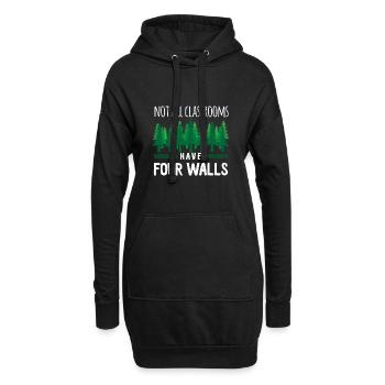 Not All Classrooms Have Four Walls Klassenzimmer - Hoodie-Kleid - Schwarz - Vorne