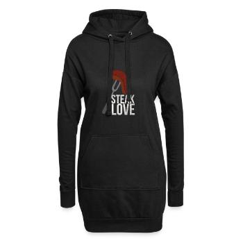 Fleisch - Hoodie-Kleid - Schwarz - Vorne