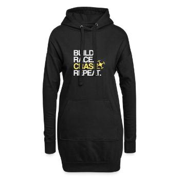 Build Race Crash Repeat | Pilote de drone drone - Sweat-shirt à capuche long Femme - noir - Devant