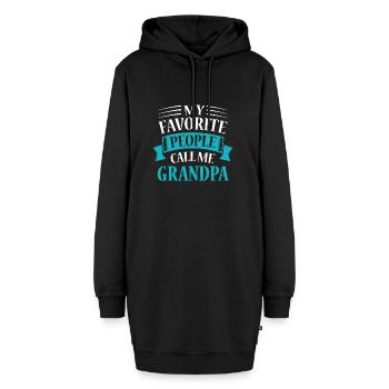opa - Hoodie-Kleid - Schwarz - Vorne