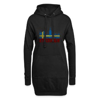 Schweden, Stockholm - Hoodie-Kleid - Schwarz - Vorne