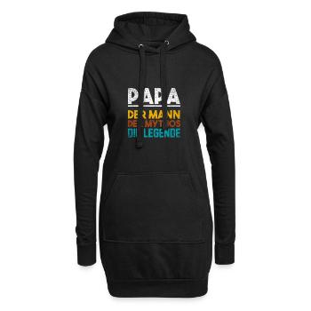 Paps Vater Sohn Papa Tochter Geschenk Mann 2020 - Hoodie-Kleid - Schwarz - Vorne