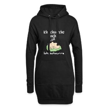 Ich Schnarche Nicht ich Schnurre Schlafen Katze - Hoodie-Kleid - Schwarz - Vorne