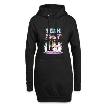 Team Braut JGA Einhorn Einhörner Lustig Geschenk - Hoodie-Kleid - Schwarz - Vorne