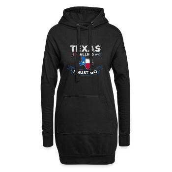 Weiter zu Texas Design für stolze Texaner - Hoodie-Kleid - Schwarz - Vorne