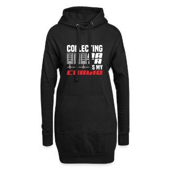 La collecte de données est mon scientifique de données cardio - Sweat-shirt à capuche long Femme - noir - Devant