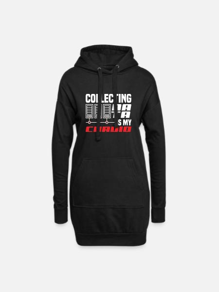 Collecting Data Is My Cardio Data Scientist - Hoodie-Kleid - Schwarz