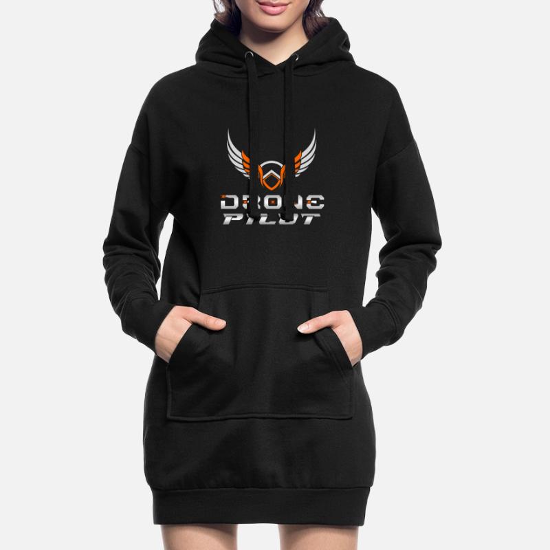 Drone Drones Drone Flight Drone Pilot Sweat-shirt à capuche long Femme