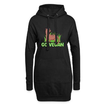 Conception de visons pour les fiers végétaliens - Sweat-shirt à capuche long Femme - noir - Devant