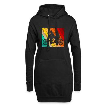 Tandem Fahrrad Fahrradmotiv Fahrradfahrer - Hoodie-Kleid - Schwarz - Vorne