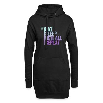 Netball Lustiger Netballspieler - Hoodie-Kleid - Schwarz - Vorne