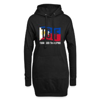Dieu merci, je suis philippin pour philippin - Sweat-shirt à capuche long Femme - noir - Devant