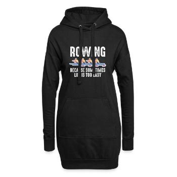 Ramer les hommes parce que parfois la vie est trop facile - Sweat-shirt à capuche long Femme - noir - Devant