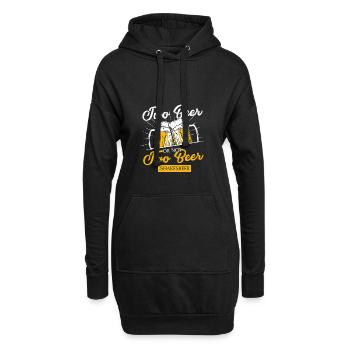 Deux bières - c'est la question de l'alcool - Sweat-shirt à capuche long Femme - noir - Devant