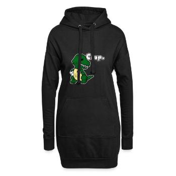 Dinosaurier Toilettenpapier dreckig Mist Dinos - Hoodie-Kleid - Schwarz - Vorne
