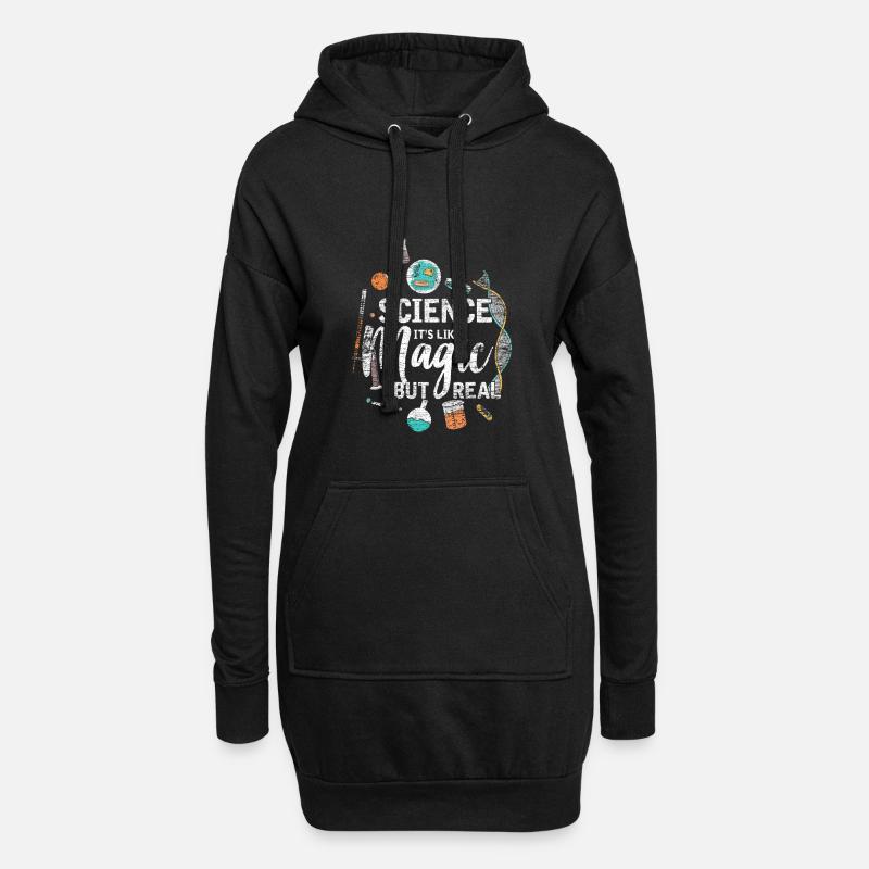 Magic science real reality math physics nerd - Hoodie Dress - black