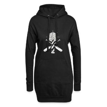 Phare mer lumière cadeau eau étoile - Sweat-shirt à capuche long Femme - noir - Devant