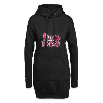 Mariée équipe de protection mariage cadeau couple JGA - Sweat-shirt à capuche long Femme - noir - Devant