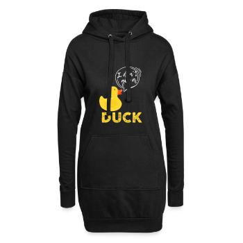 Ente Natur Enten Vögel Schnabeltier Geschenk Idee - Hoodie-Kleid - Schwarz - Vorne