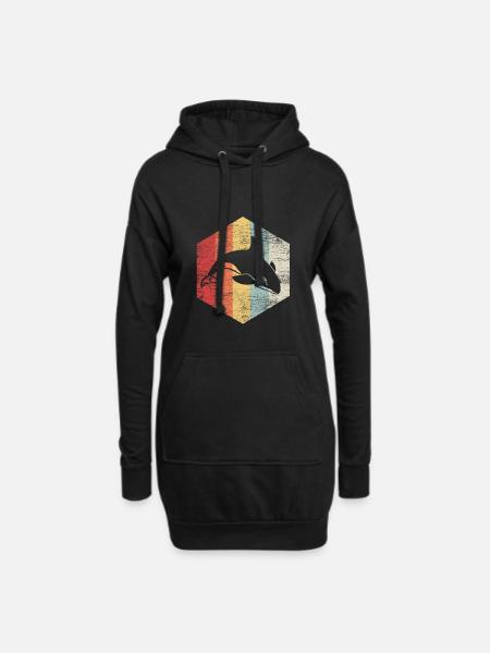 Schwertwal Orca Delphin Wal Geschenk Tier - Hoodie-Kleid - Schwarz