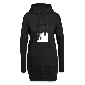 Springer Turm Schach Schachfiguren Geschenk - Hoodie-Kleid - Schwarz - Vorne