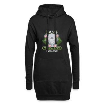 Koala eucalyptus koala ours cadeau câlin - Sweat-shirt à capuche long Femme - noir - Devant
