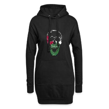 Palestine - Sweat-shirt à capuche long Femme - noir - Devant