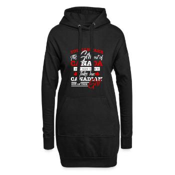 Canada - Sweat-shirt à capuche long Femme - noir - Devant