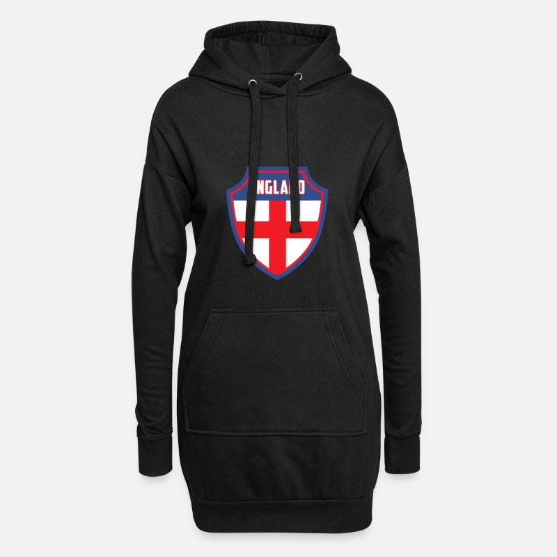England - Hoodie-Kleid - Schwarz