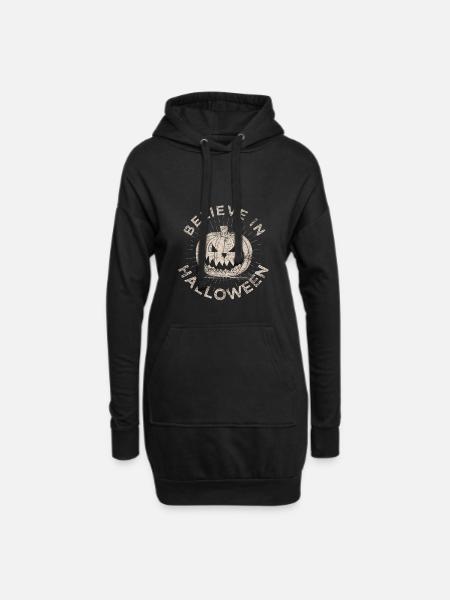Halloween - Hoodie-Kleid - Schwarz