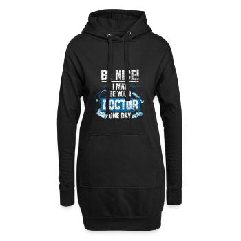 Médecin étudiant médecin cadeau médecin - Sweat-shirt à capuche long Femme - noir - Devant