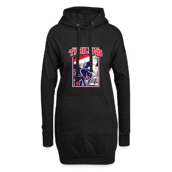Thaïlande - Sweat-shirt à capuche long Femme - noir - Devant