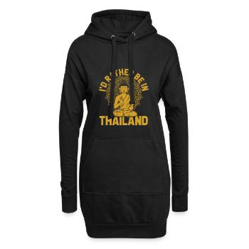 Thailand - Hoodie-Kleid - Schwarz - Vorne