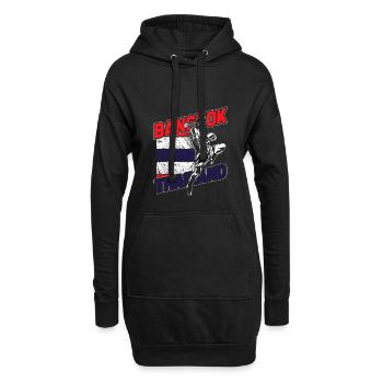 Thaïlande - Sweat-shirt à capuche long Femme - noir - Devant