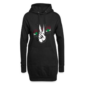 Syrien Flagge Frieden Zeichen Peacezeichen - Hoodie-Kleid - Schwarz - Vorne