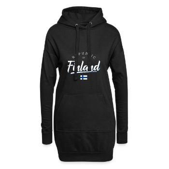 Finlande - Sweat-shirt à capuche long Femme - noir - Devant