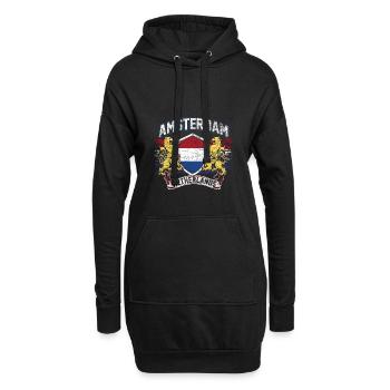 Amsterdam - Hoodie-Kleid - Schwarz - Vorne
