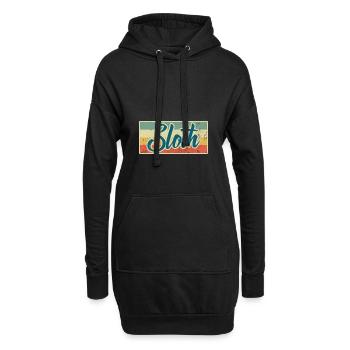 indolence - Sweat-shirt à capuche long Femme - noir - Devant