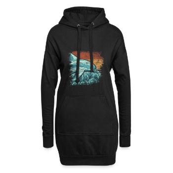 Delfin - Hoodie-Kleid - Schwarz - Vorne
