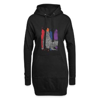 Phoque - Sweat-shirt à capuche long Femme - noir - Devant