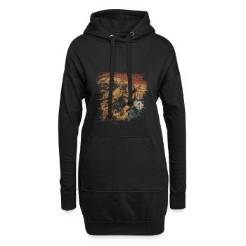 castor - Sweat-shirt à capuche long Femme - noir - Devant