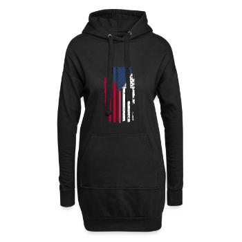 Tschechien - Hoodie-Kleid - Schwarz - Vorne